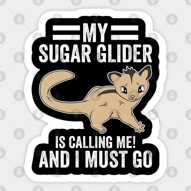 I Just Really Like Sugar Gliders Sticker by MzumO